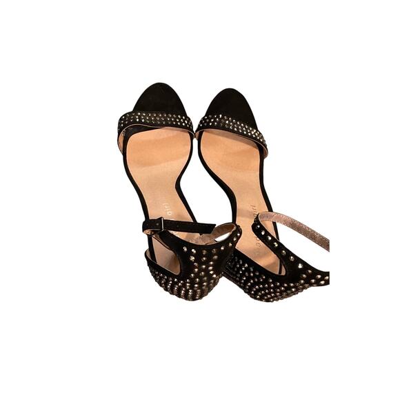 Madden Girl Black Studded Ankle Strap Heels Size 9 - Picture 6 of 8